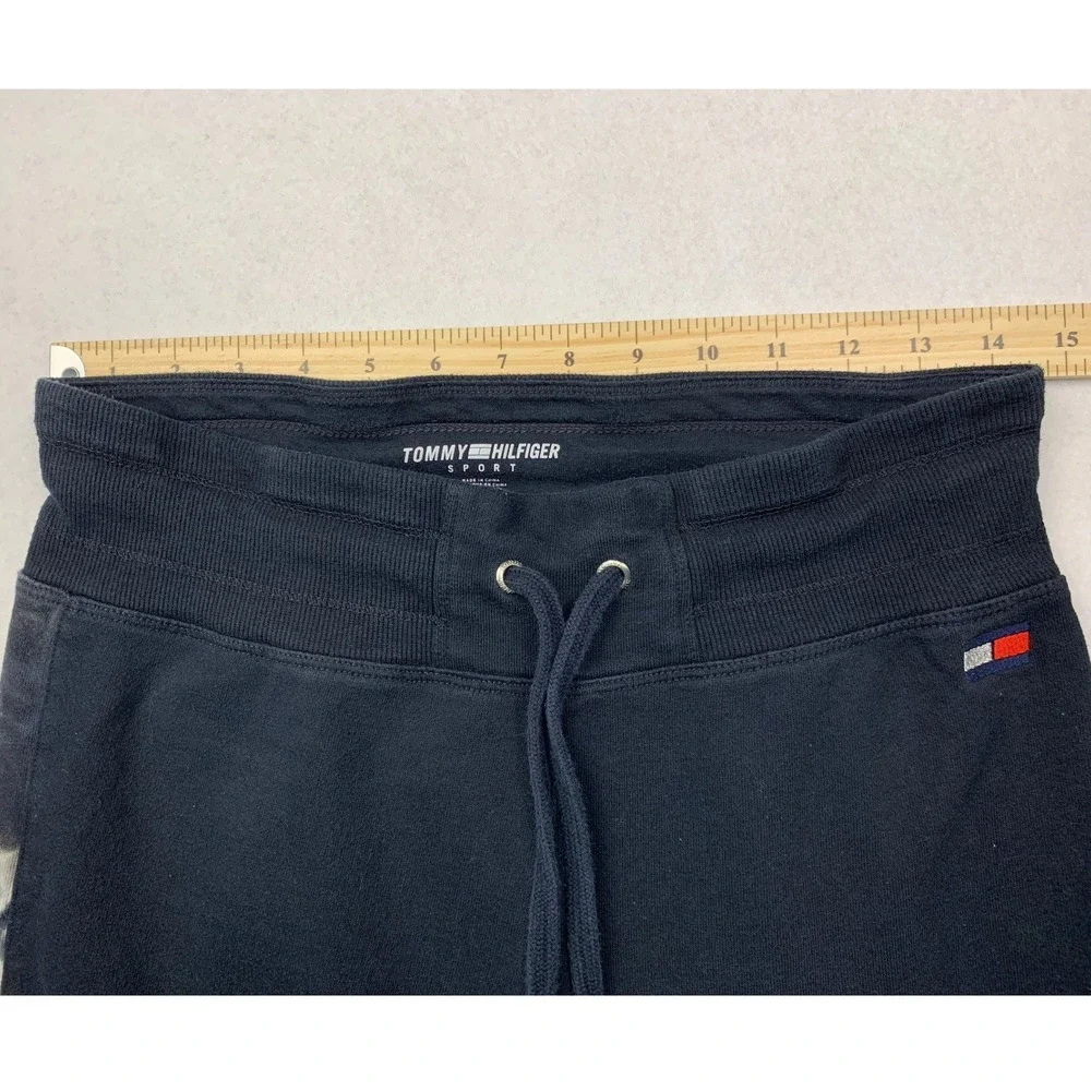 Tommy Hilfiger Sport Joggers Womens Small Navy Blue Fleece Tie Dye Sweatpants - Picture 4 of 10